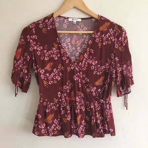 Madewell butterfly wrap top